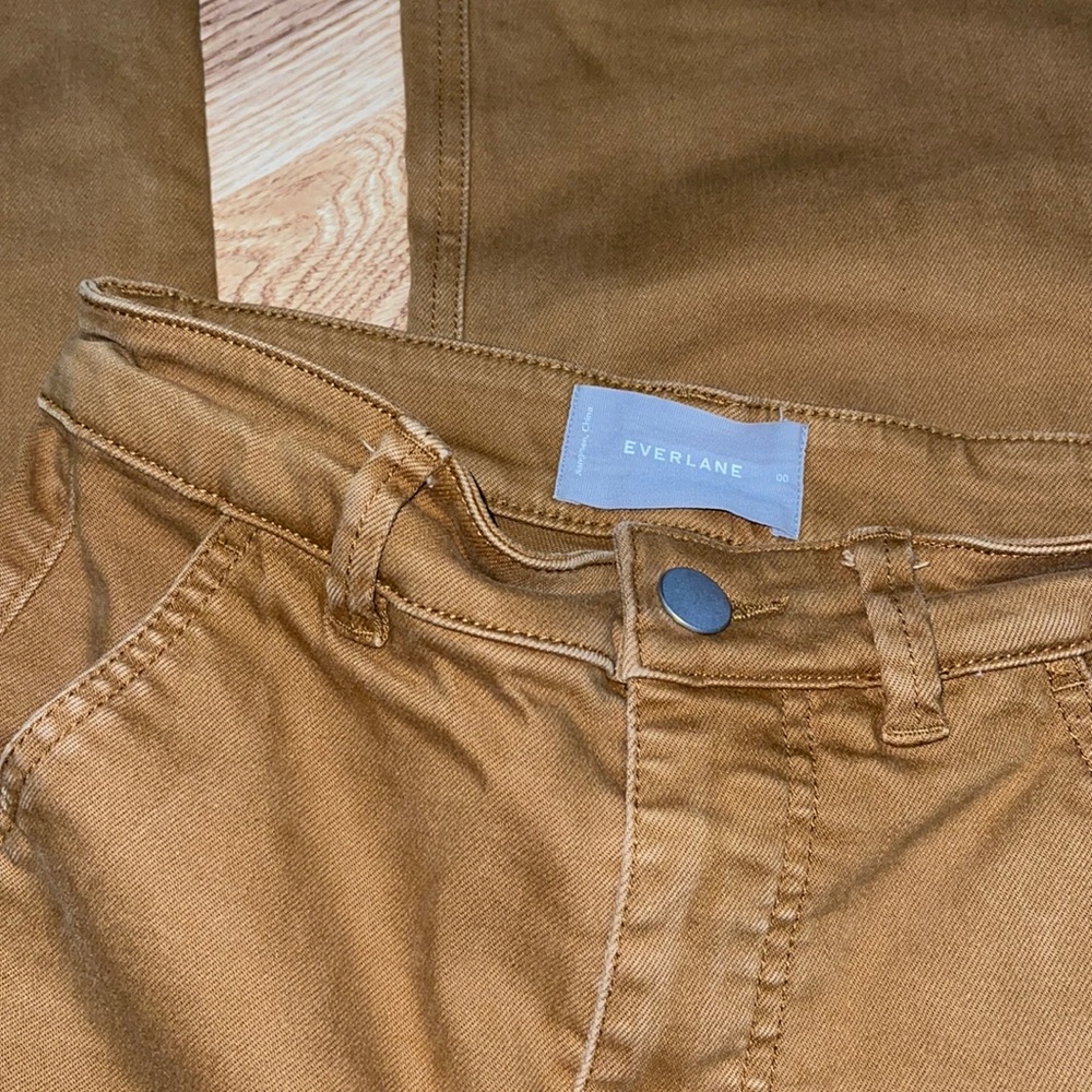 EVERLANE GOLDEN BROWN HIGH RISE PANTS